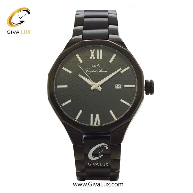 ساعت مچی اورجینال مردانه LdA | لوئیجی د آنا | Luigi d'Ana مشکی | مشکی| مشکی| کد رفرنس 2375